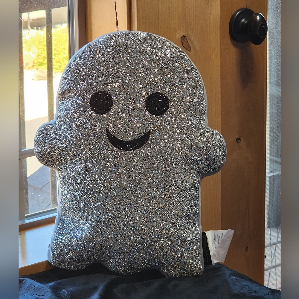 Silver Rhinestone Ghost Pillow Tik Tok Viral Ghost Pillow from Sparkles Home